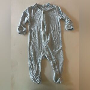 Milkberry Baby Bamboo Footie Sleeper, 3-6 Months, Light Blue